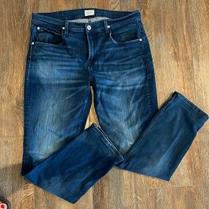 HUDSON JEANS BYRON STRAIGHT Men’s BLUE JEANS Size 34 Zipper front.